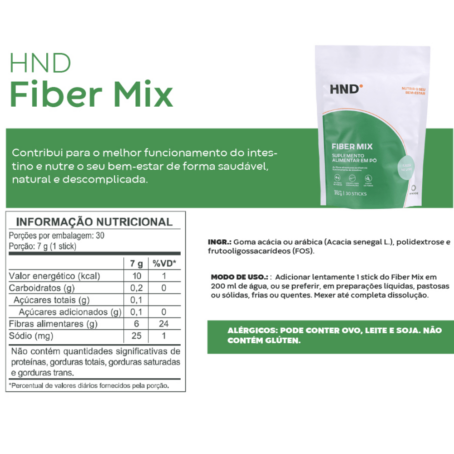 Suplemento Alimentar Fiber Mix HND 210g 4