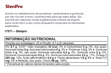 Suplemento Alimentar Slenpro HND 120 Cápsulas 2
